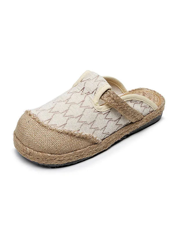 Rhombic Casual Shoes Flat Shoes Slippers