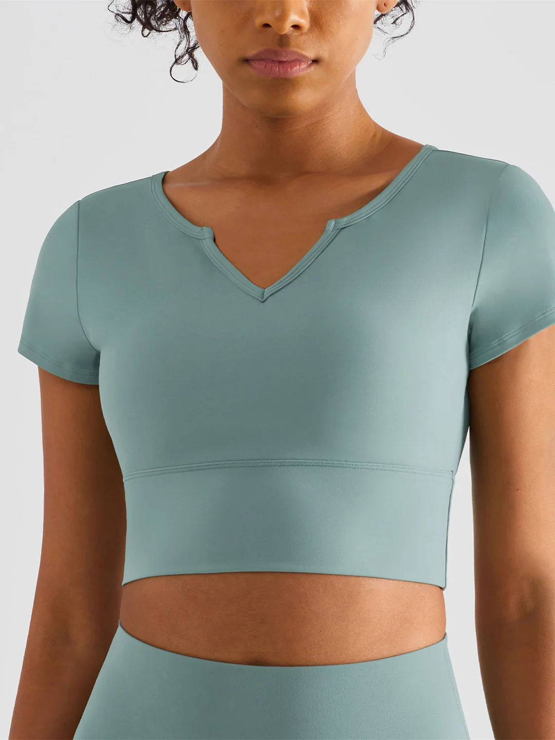 Short Sleeve V-neck Fitness Yoga Vest