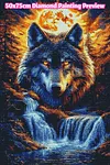 Luxury AB Velvet Diamond Painting Kit - Wolf