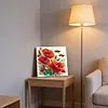 Framed Poppies And Bees-Paint by Numbers Acrylic Painting 35*35CM With Color Box 5ML(24Colors)