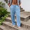 2026 Summer Breathable Cotton Linen Men's Long Trousers, Loose Fit, Casual Sports Linen Straight Leg Pants by Inlyline