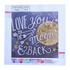 Love You Moon Back  | Crystal Rhinestone  | Full Round Diamond Painting Kits
