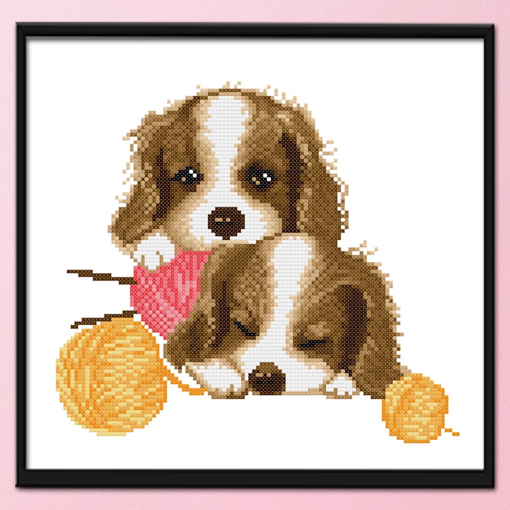Dogs11CT Stamped Cross Stitch Kit(36*34cm)