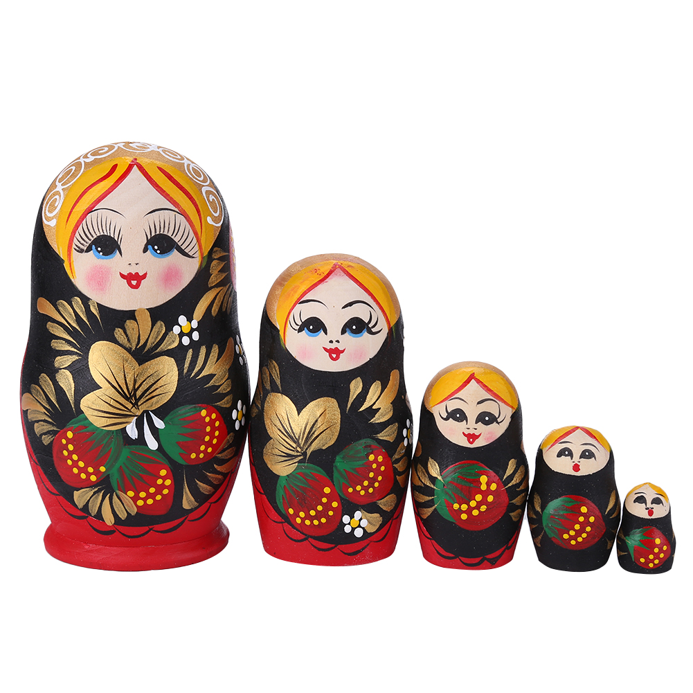

5 Layers Strawberry Girl Matryoshka Nesting Doll, 501 Original
