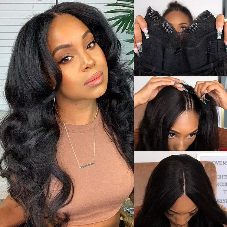 I Part Wig Body Wave No Leave Out Beginner Friendly Natural Density V Part Wigs