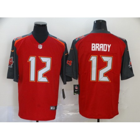Men's Tampa Bay Buccaneers #12 Tom Brady Red Stitched NFL Jersey 8NX1