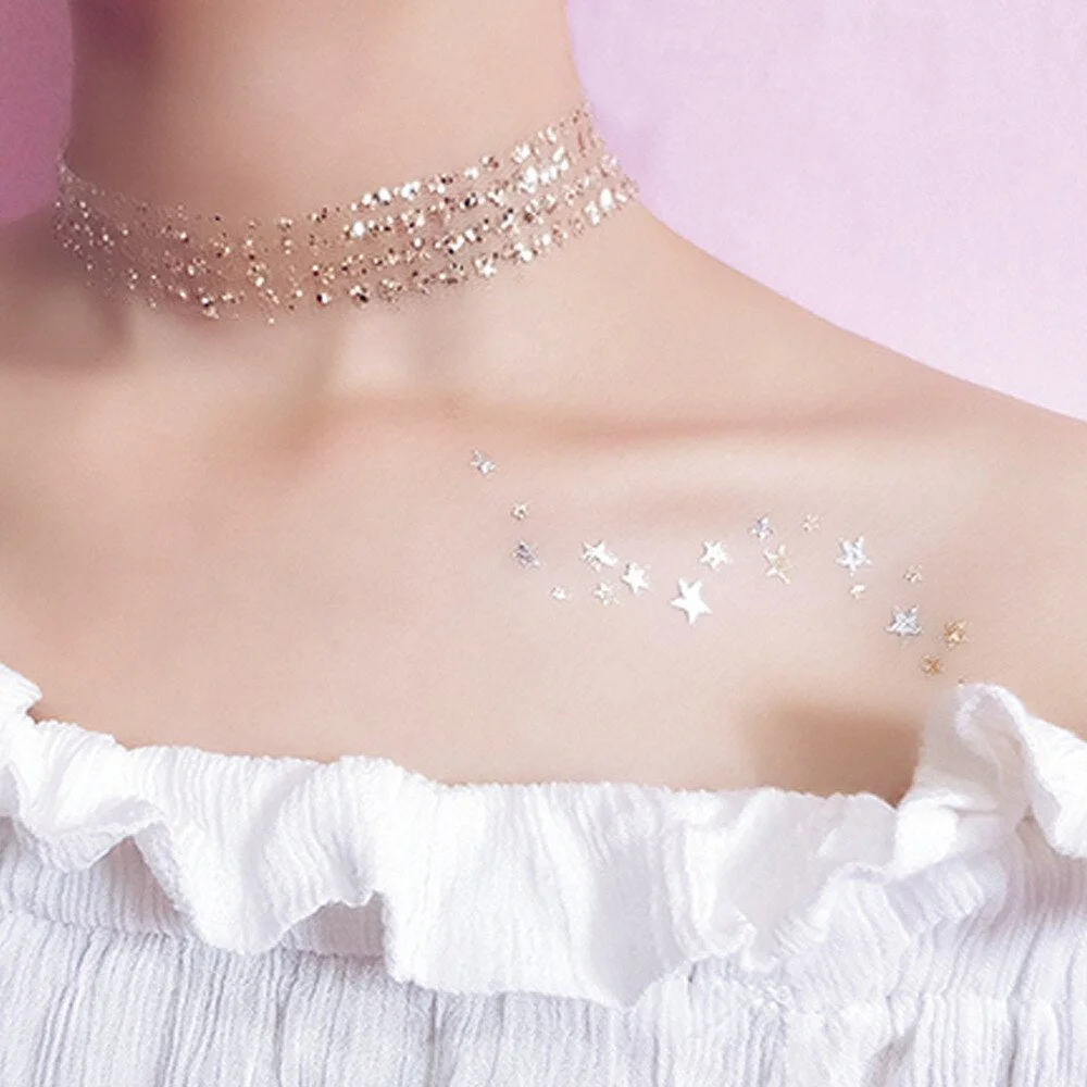 European and American wedding tattoo stickers bride wedding single bridesmaid party hot gold and silver team bride stickers