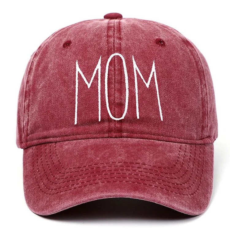 Letter DAD MOM Embroidery Hats For Women Men Washed Cotton Baseball Cap Retro Casual Unisex Sports Sun Hat