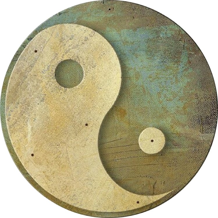 Yin And Yang - Tin Signs/Wooden Signs - Calligraphy Series - 12*12inches (Round)