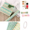 6PCS Colorful Cyan Mint Green Festive Gift Wrapping Paper