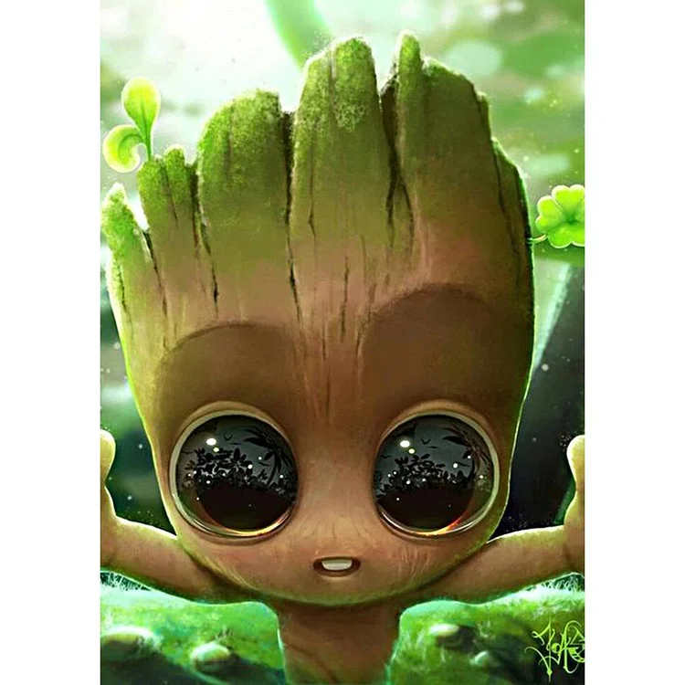 Groot Round Full Drill Diamond Painting 30X40CM(Canvas) gbfke