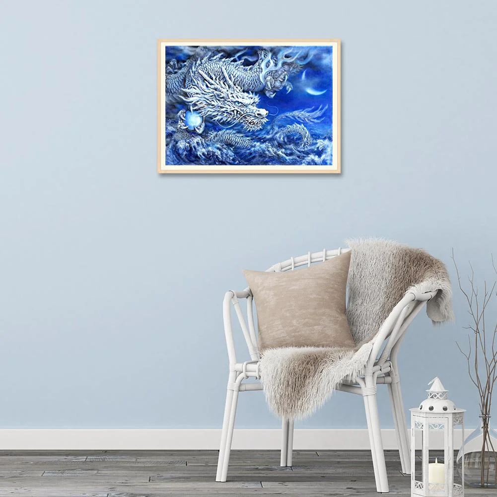 5D DIY Full Drill Diamond Painting Ice Dragon Cross Stitch Embroidery Kits