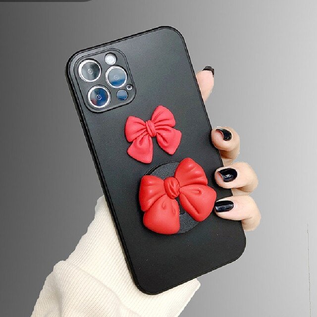 Android Xiaomi Bowknot Phone Case+Kawaii Holder BE043