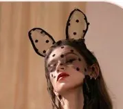 Churchf Sex Lingerie Tempting Accessories Hair Lace Buds Prom Blind Bunny Ear Queen Mask