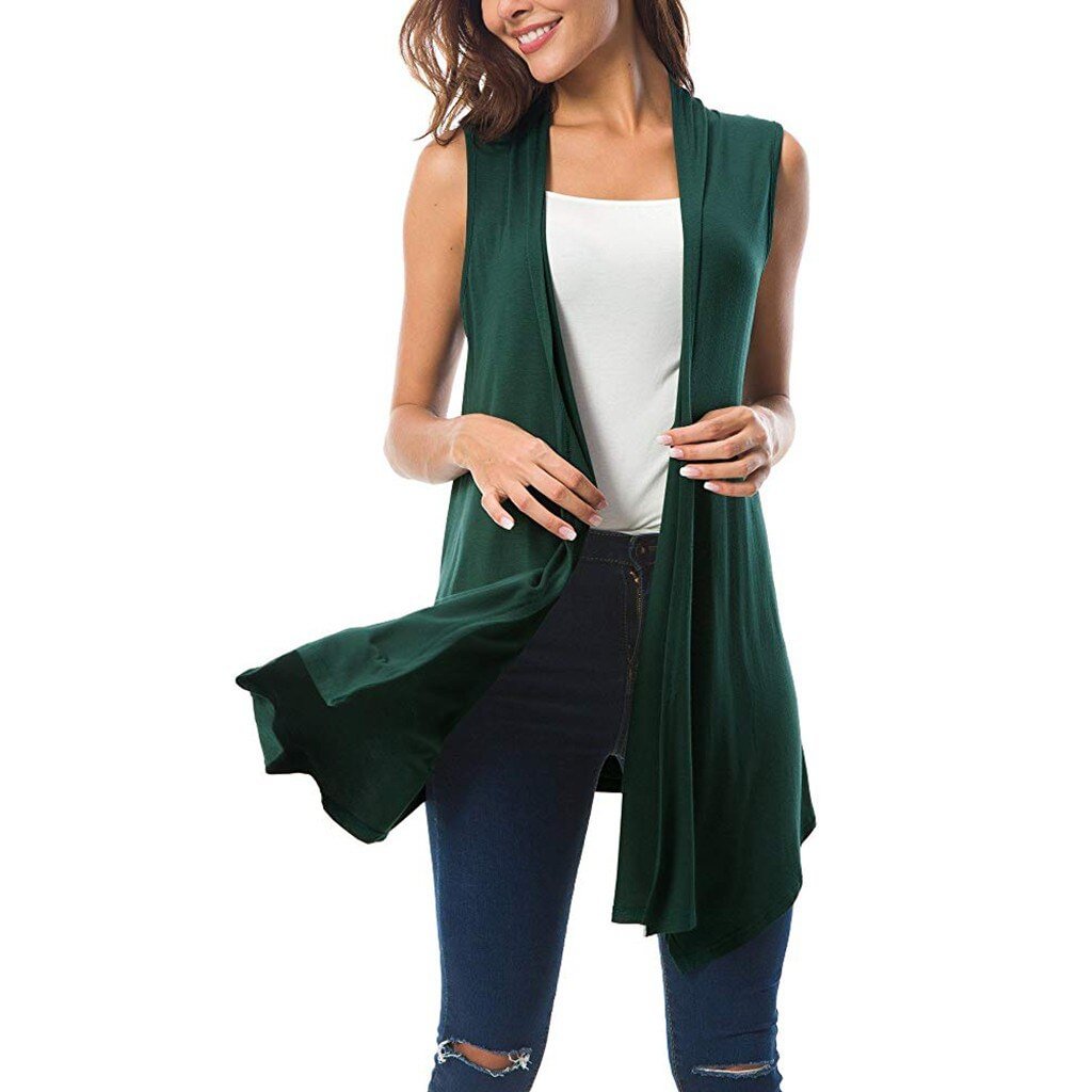 Summer Fashion Draped Open Front Cardigan Vest Blouse Ladies Solid Casual Cover up Female Women's Shirt Blusas Kimono Pullover