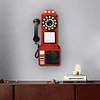 Decorative Telephones Model Retro Wall Mounted Phone Decoration Antique Vintage Rotary Dial Office Phone Ornament 