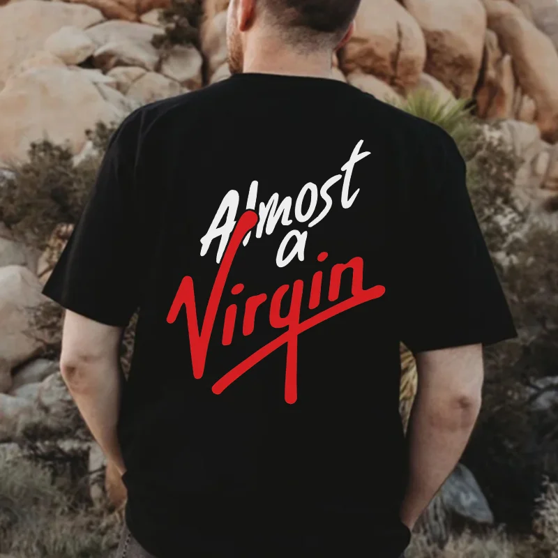 Almost A Virgin Printed Men's T-shirt -  
