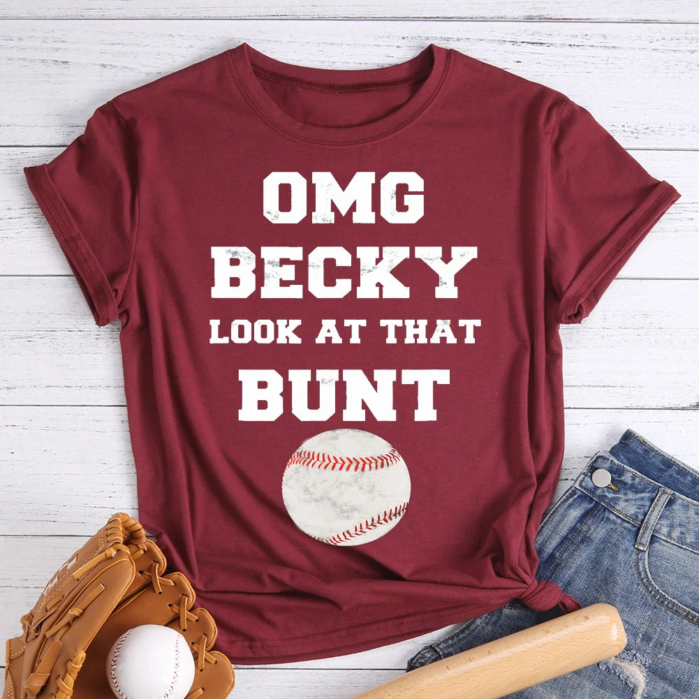 Baseball OMG Becky Look at That Bunt..Funny Heather Grey Unisex