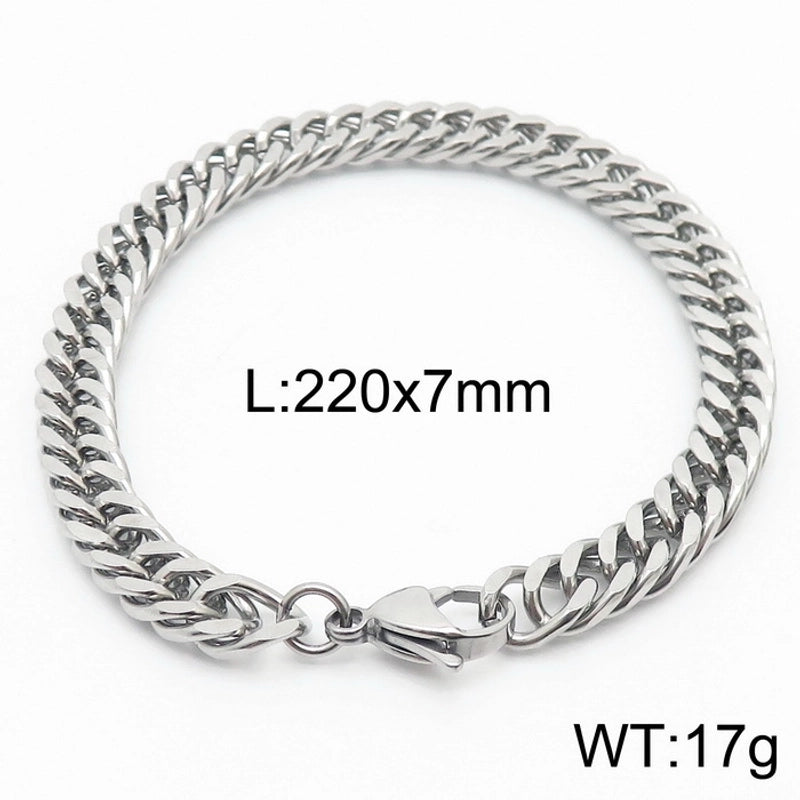 Minimalist Solid Color Titanium Steel Chain Unisex Bracelets