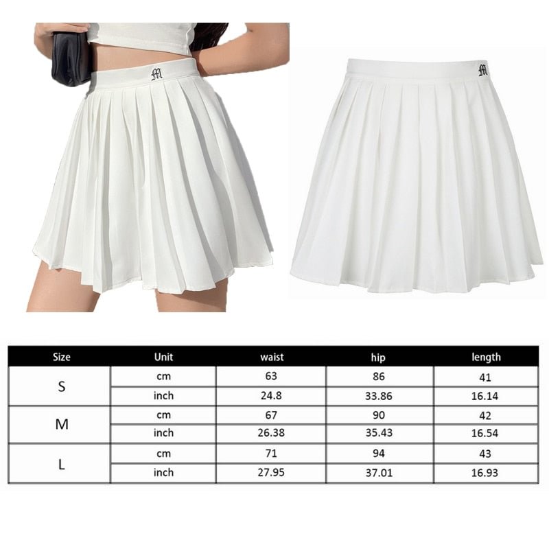 Muyogrt Women High Waist Pleated Skirt Sweet Cute Girls Dance Mini Skirt Cosplay Black White Skirt Female Mini Skirts Short