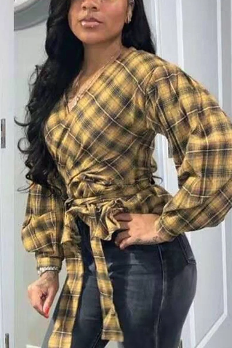 Fashion Casual Plaid Printing Shirt