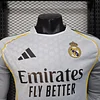 2025/2026 Long Sleeve Player Version Real Madrid Home Football Shirt1:1 Thai Quality