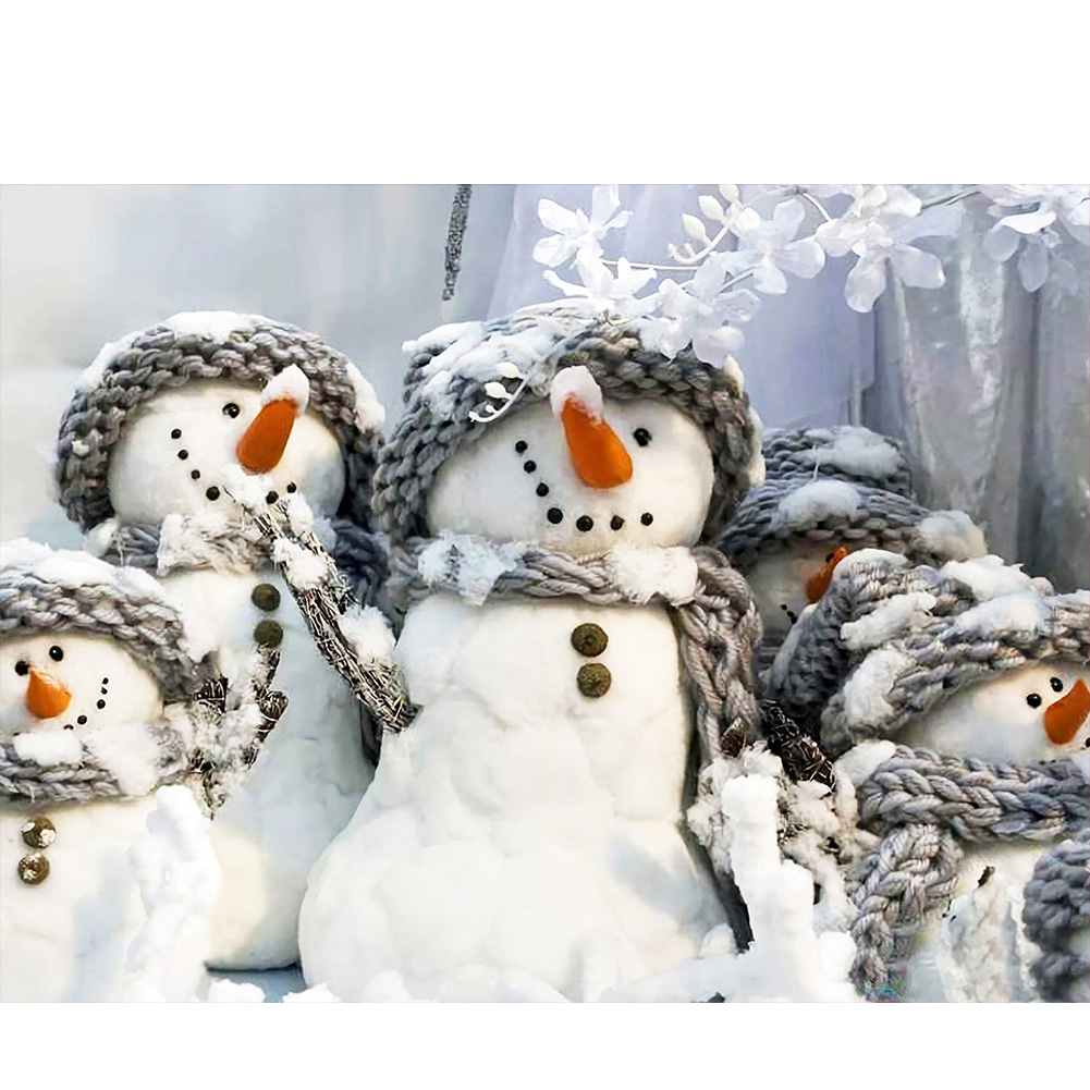 

White Snowman - Round Drill Diamond Painting - 40*30CM, 501 Original