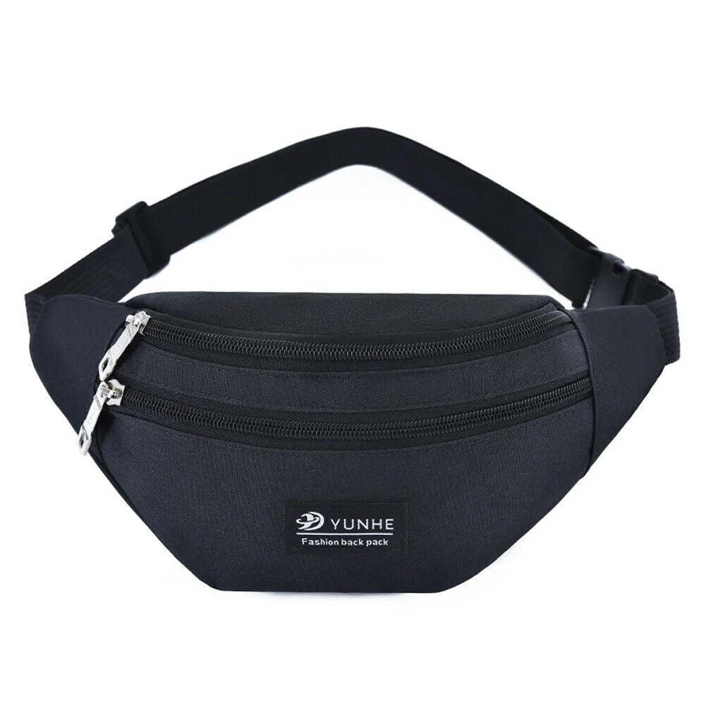 Fashion Oxford cloth waist bag Men's and women's universal  sports travel outdoor solid color chest bag heuptas
