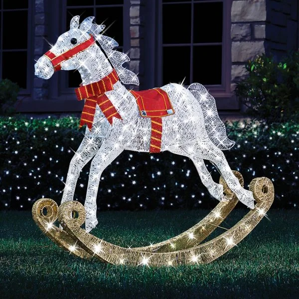 🔥kukelife🔥Christmas-the 4 twinkling rocking horse