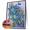 Fleur plume peinture-partielle spécial diamant peinture-30 * 40cm