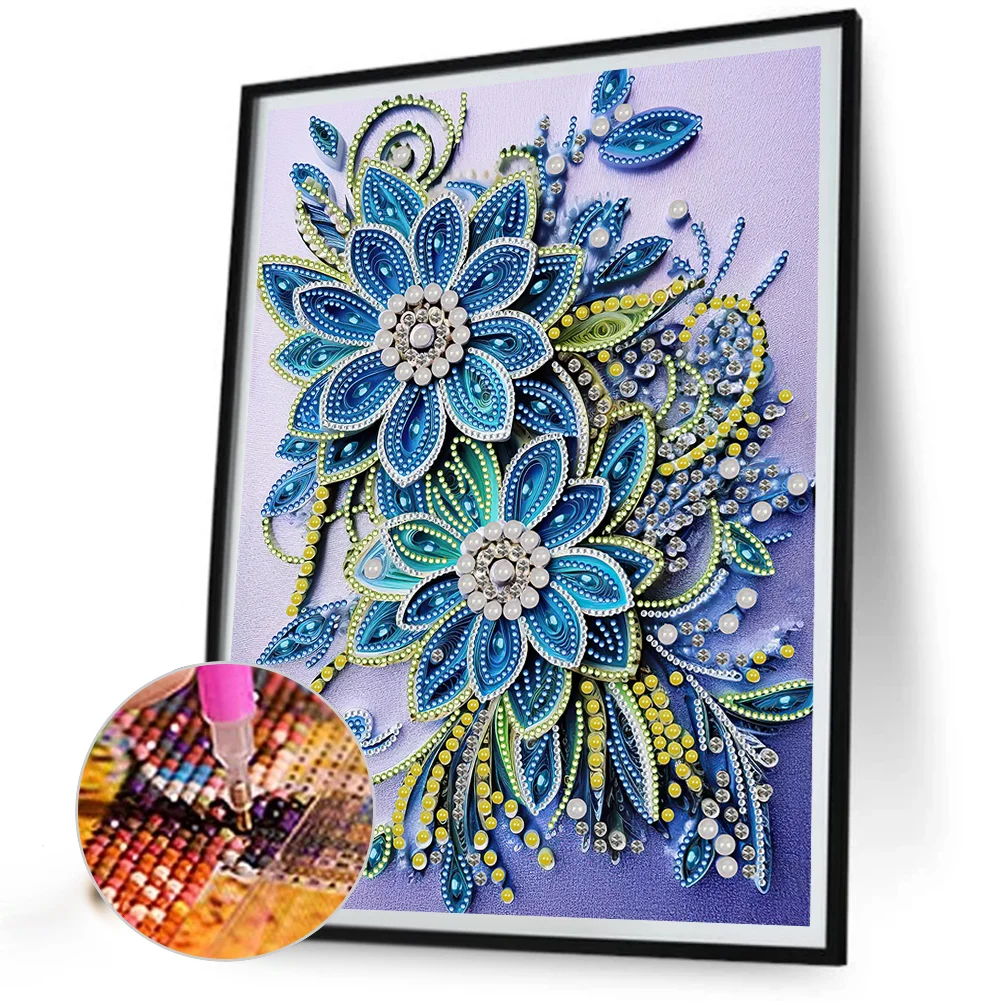 Diamond Painting - Partial Special Shaped Drill - Flower(Canvas|30*40cm)