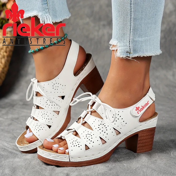 Nov&eacute;, ľahk&eacute;, modern&eacute; &scaron;nurovacie sand&aacute;le s podp&auml;tkami Rieker 2025