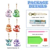 6pcs DIY Dragon Double Side Diamond Painting Keychains