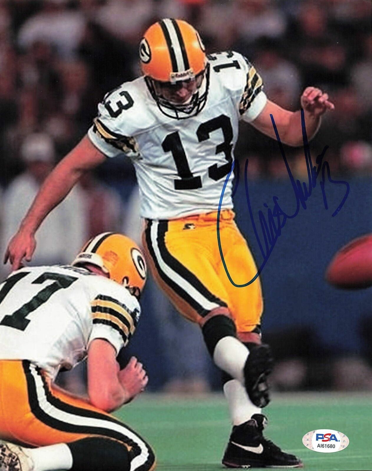 Chris Jacke Signed 8x10 Photo Poster painting PSA/DNA Green Bay Packers Autographed