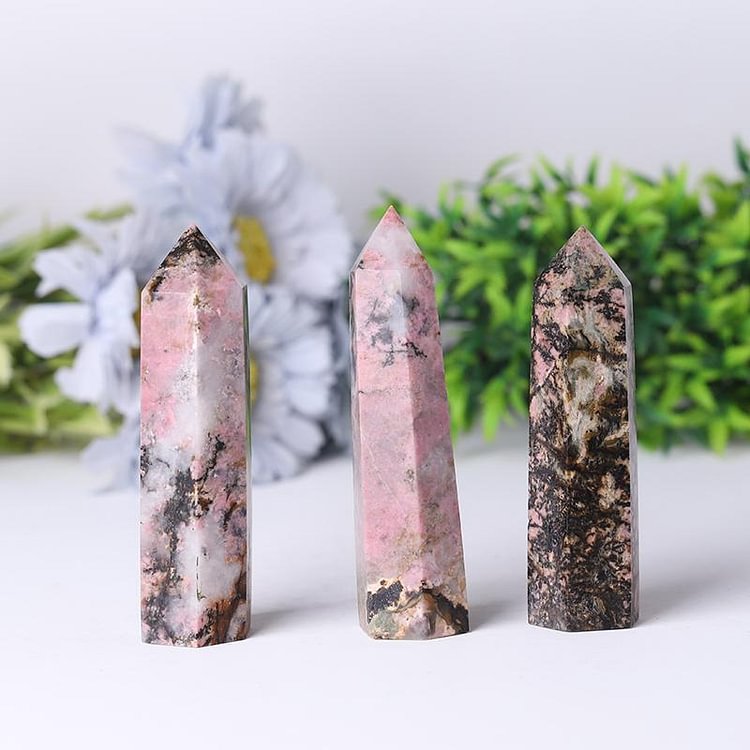 Rhodonite Towers Points Bulk for Decoration