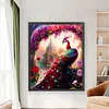 Red Peacock Full Stamped Cross Stitch Kit 11CT 3-Strand 50x65cm