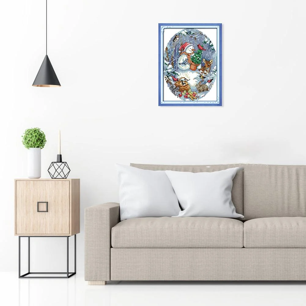 Cross Stitch - Snowman Friends(22*18cm)