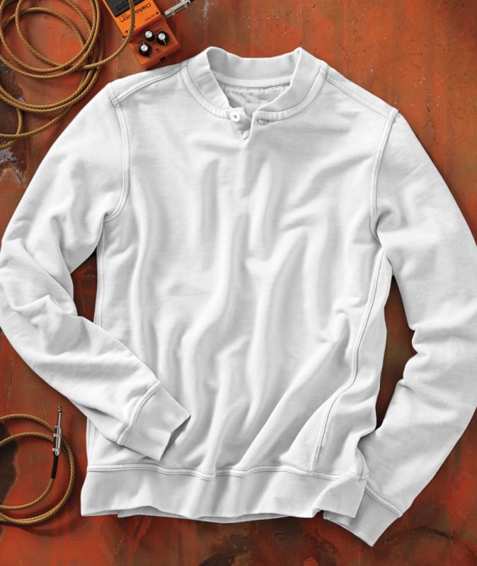 Men's Solid Color Casual Long Sleeve Polo Shirt