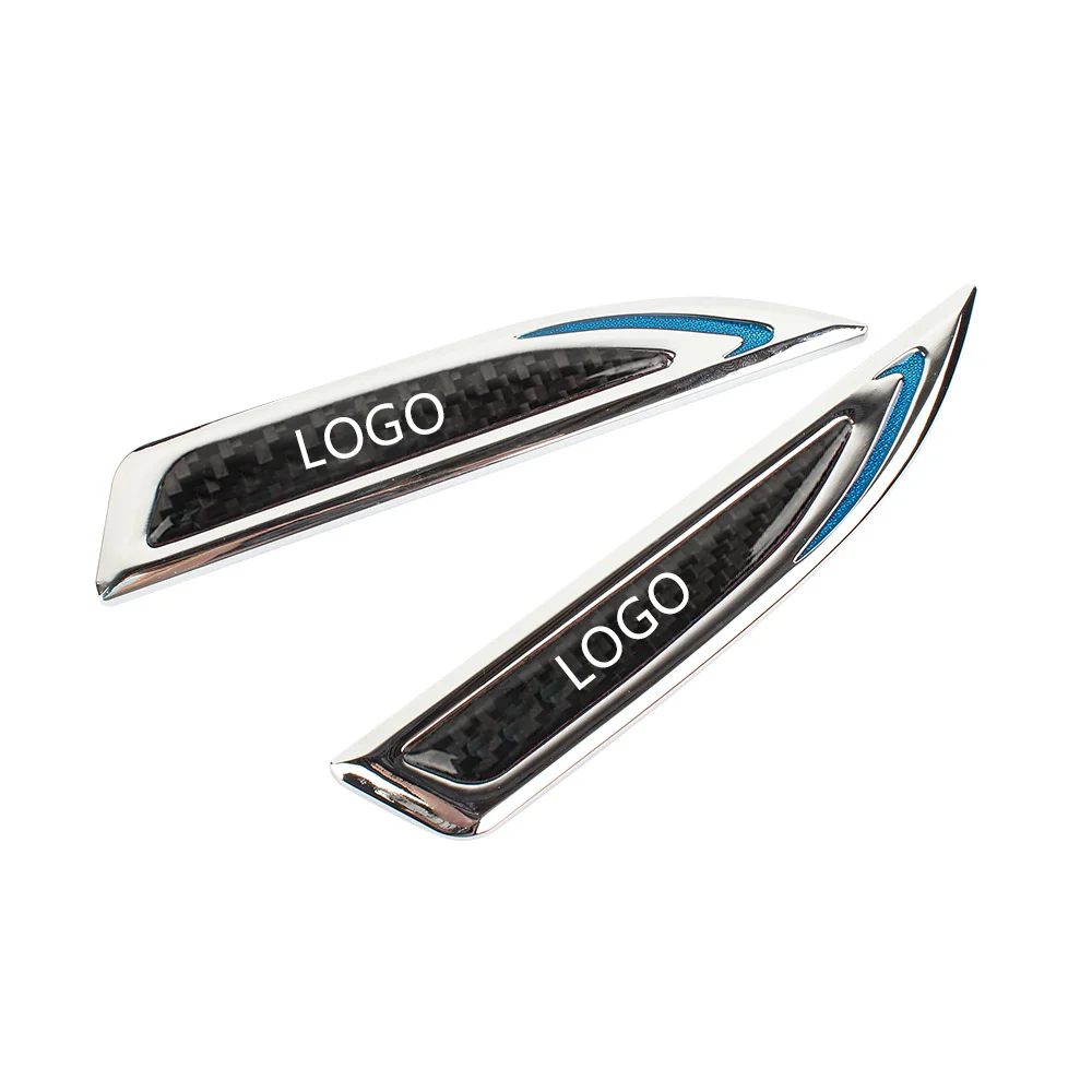 Car Universal Badge with Logo Customizable Car Metal Car Sticker (2 pcs)
