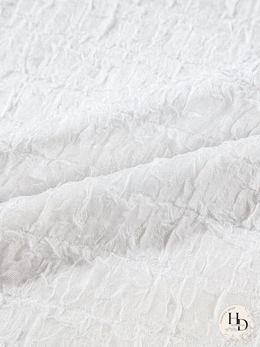 White Embroidered Puff Sleeve Top