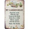 Mes r&egrave;gles de jardin - Panneaux en &eacute;tain m&eacute;tallique(20*30cm/30*40cm)