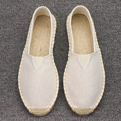 Punklens Size 35-45 Women Sewing Flax Shoes Slip on Loafers Casual Shoes Woman Espadrilles Hemp Canvas Flat Shoes