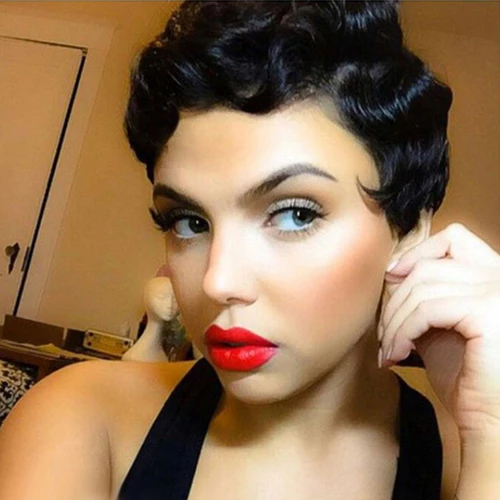 Zaesvini Hair® | (✨NEW) Lace Short Chic Curly Wigs | "Green" Wigs/Black/Wine Red/Blonde Zaesvini