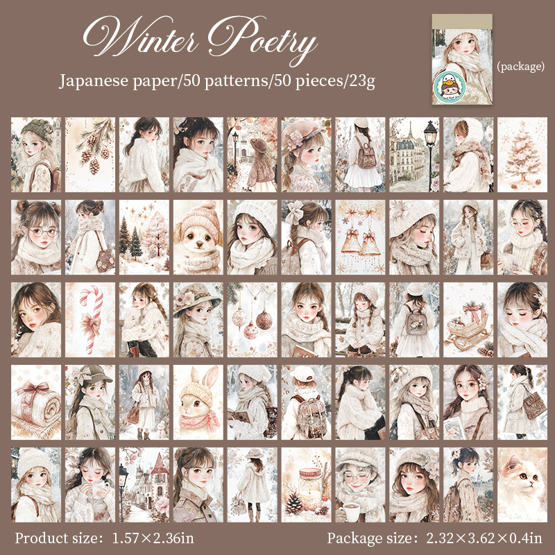 Washi Sticker - Romantic Girl Chronicles Series Kawaii Character Flower Landscaping 