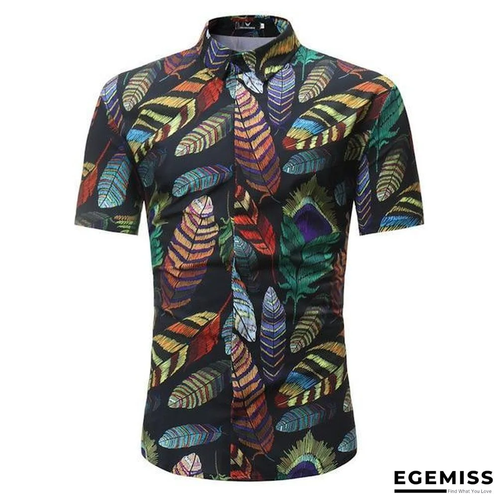 Men Fashion Style Short Sleeve Hawaiian Shirt | EGEMISS