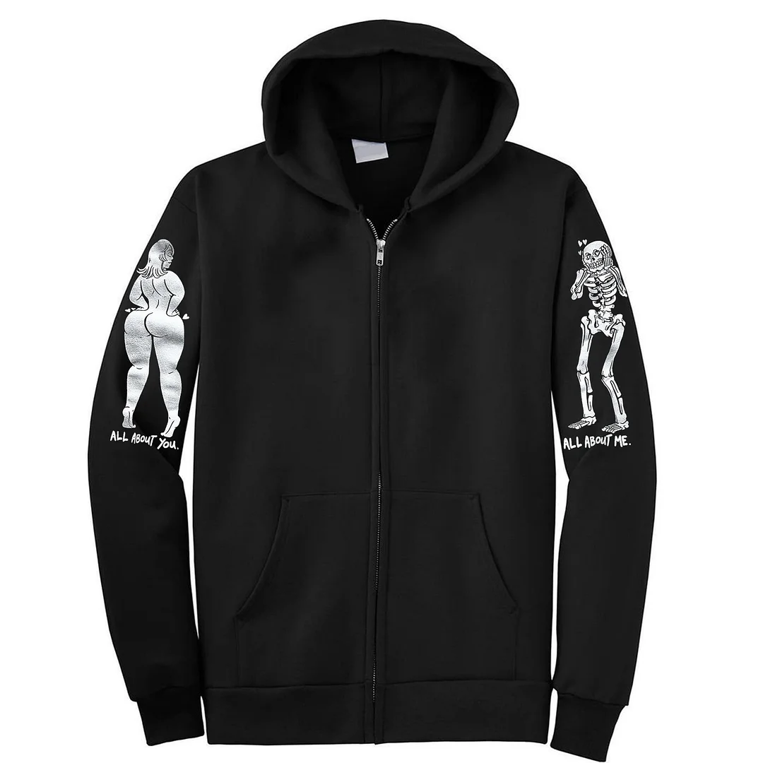 All About You Printed Men's ZipUp Hoodie