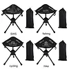 Portable Folding Tripod Stool 360 Rotating Camping Stool Foldable Tripod Chair