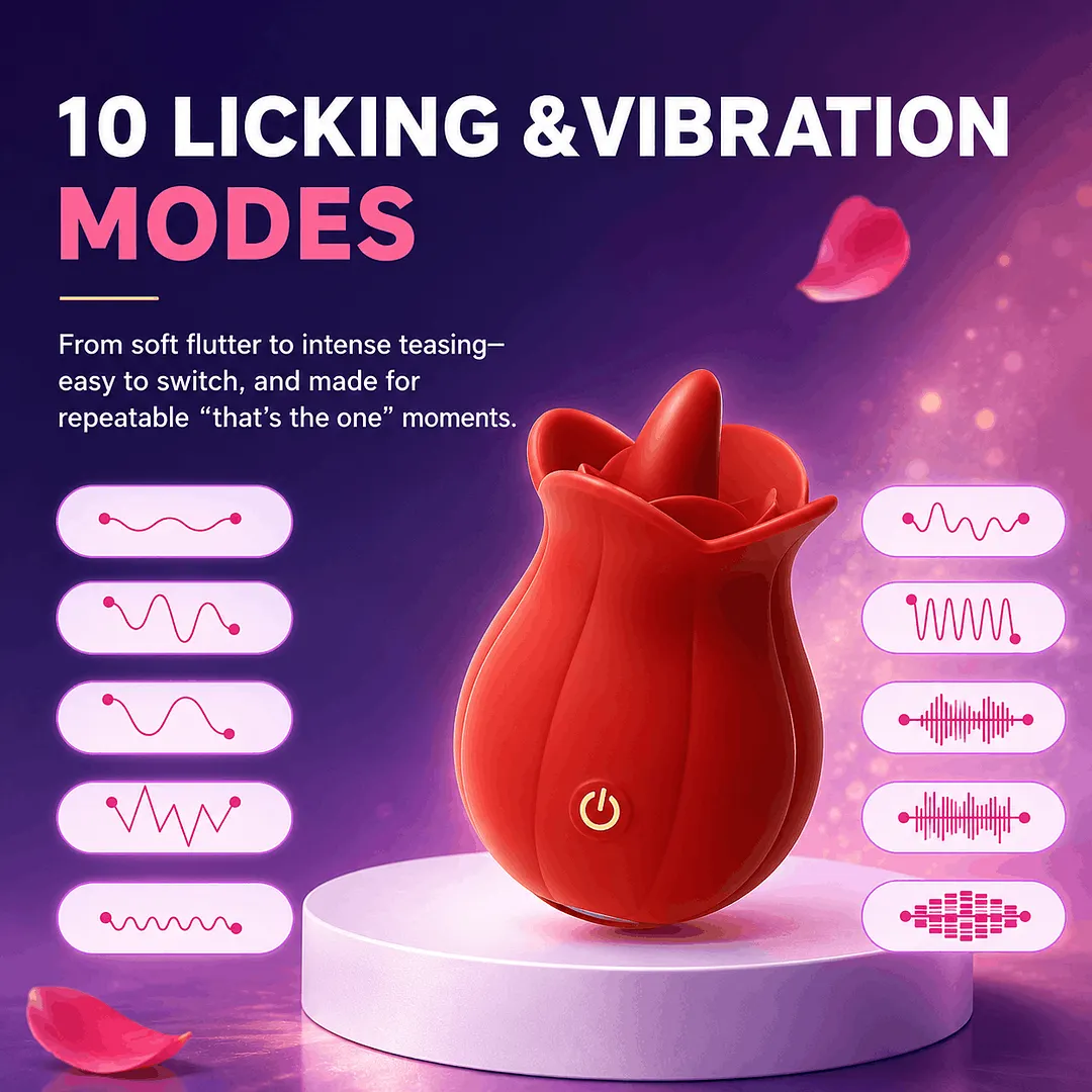 MLEM Rose Tongue Massager &ndash; 3-in-1 Vibrator