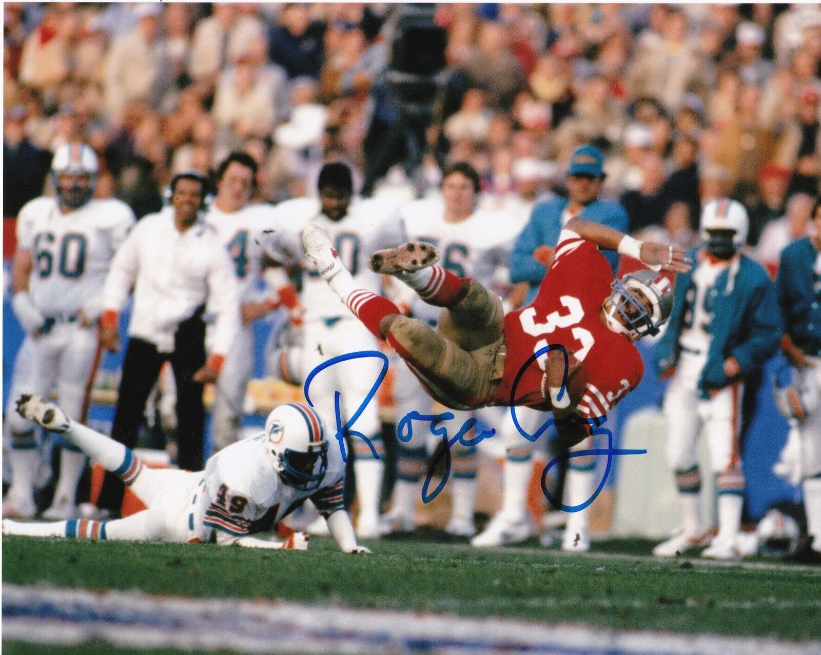 ROGER CRAIG SAN FRANCISCO 49ERS ACTION SIGNED 8x10