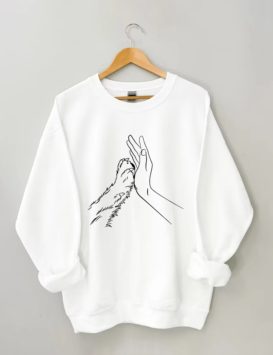Human Hand and Paw Sweatshirt